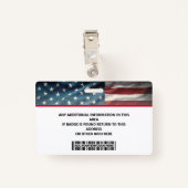 Personalized Employee ID Card - Photo, Barcode, Badge (Achterkant met clip)