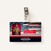 Personalized Employee ID Card - Photo, Barcode, Badge (Voorkant met clip)