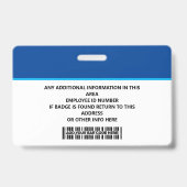 Personalized Employee ID Card - Photo, Barcode, Badge (Achterkant)