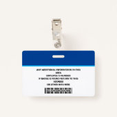 Personalized Employee ID Card - Photo, Barcode, Badge (Achterkant met clip)