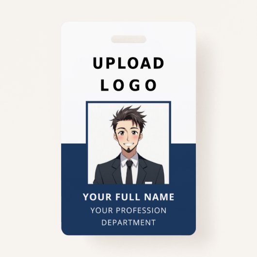 Personalized Employee Photo ID Company Security Badge (Voorkant)