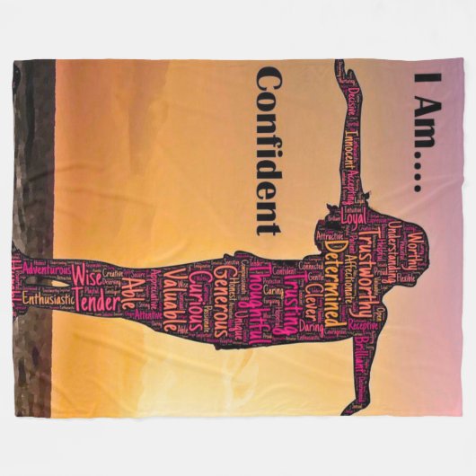 Personalized Empowering Women's Blanket Fleece Deken (Voorkant (Horizontaal))