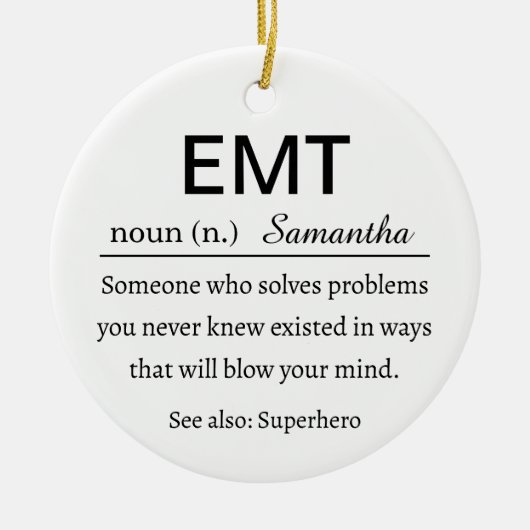 Personalized EMT Definition Keramisch Ornament (Voorkant)