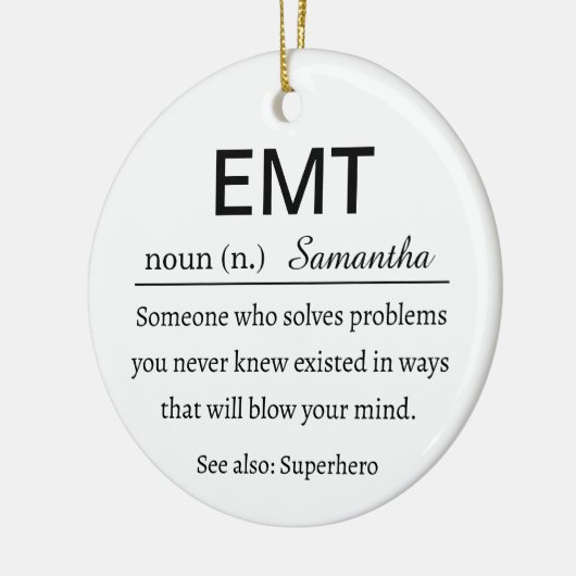 Personalized EMT Definition Keramisch Ornament (Links)