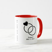 Personalized Engaged Couple Mug Mok (Voorkant rechts)
