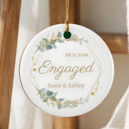 Personalized Engagement Gift Keepsake Keramisch Ornament