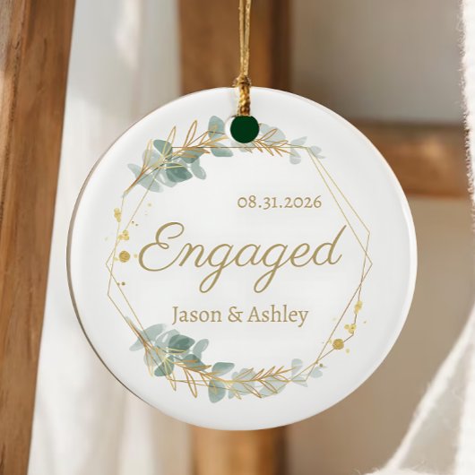 Personalized Engagement Gift Keepsake Keramisch Ornament
