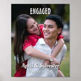 Personalized Engagement Photo Poster
