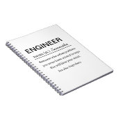Personalized Engineer Definition Notitieboek (Rechterzijde)