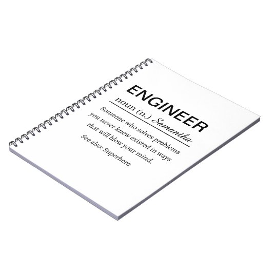 Personalized Engineer Definition Notitieboek (Linkerzijde)