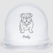 Personalized English Bulldog Dog Christmas Sneeuwbol (Achterkant)