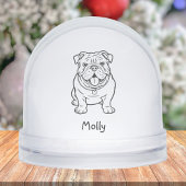 Personalized English Bulldog Dog Christmas Sneeuwbol