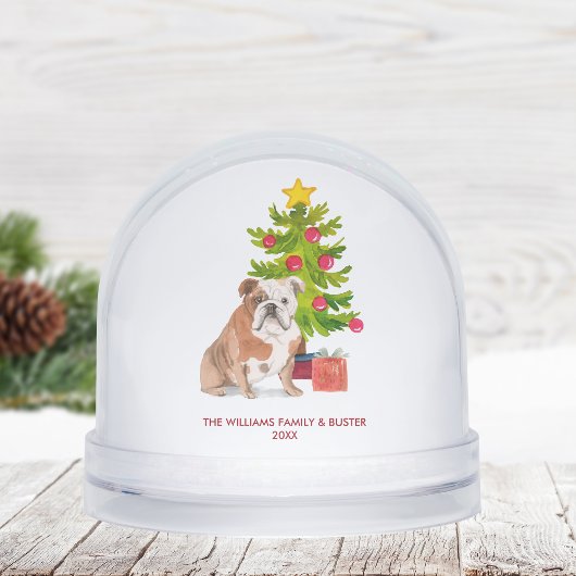 Personalized English Bulldog Dog Sneeuwbol