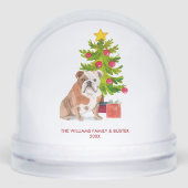Personalized English Bulldog Dog Sneeuwbol (Voorkant)