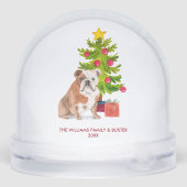 Personalized English Bulldog Dog Sneeuwbol (Achterkant)