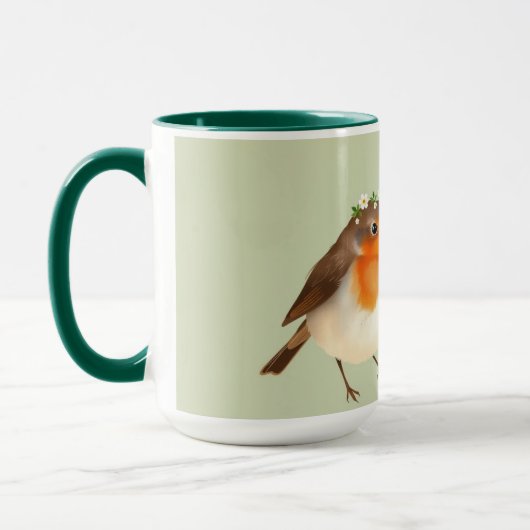 Personalized English Robin Garden Bird Mok (Links)