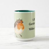 Personalized English Robin Garden Bird Mok (Midden)