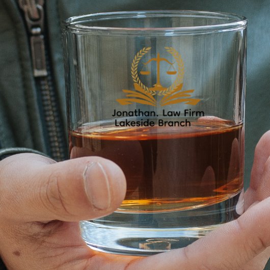 Personalized engrave Law firm office Whisky Glas
