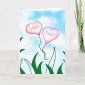 Personalized Entangled Hearts Valentine Card       Kaart (Voorkant)