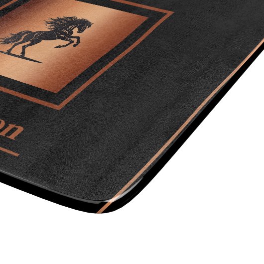 Personalized Equestrian Copper-Embellished  Snijplank (Hoek)