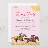 Personalized Equestrian Horse Racing Invite Kaart (Voorkant / Achterkant)