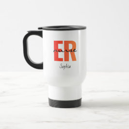 Personalized ER Nurse Bold Typography Reisbeker