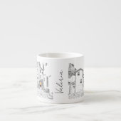 Personalized Espresso Cup with Cityscape Espresso Kop (Voorkant)