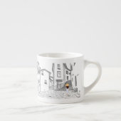 Personalized Espresso Cup with Cityscape Espresso Kop (Rechts)