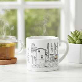 Personalized Espresso Cup with Cityscape Espresso Kop