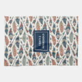 Personalized Ethnic Towel Chic Native Kitchen Art Theedoek (Horizontaal)