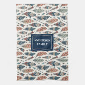 Personalized Ethnic Towel Chic Native Kitchen Art Theedoek (Verticaal)