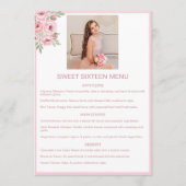 Personalized Event Menu with Photo and Pink (Voorkant)