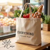 Personalized Everything Reusable Grocery Tote Bag