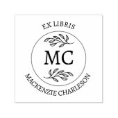 Personalized Ex Libris Library of Monogram Book Zelfinktende Stempel (Design)