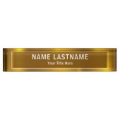 Personalized Executive Office Custom Gold Naambordje (Voorkant)