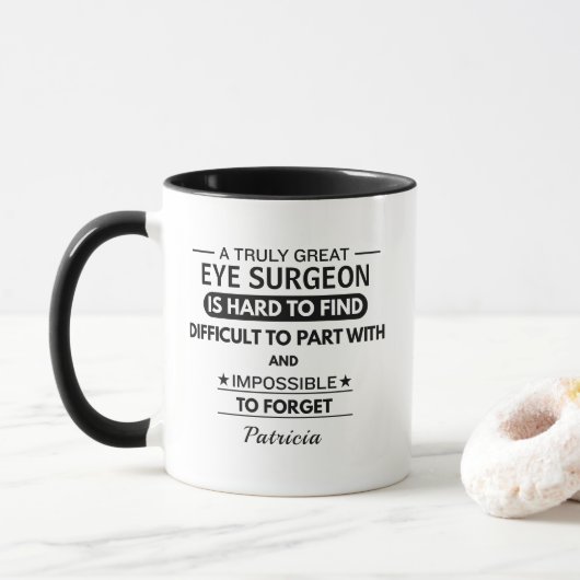 Personalized Eye Surgeon Mok (Met donut)