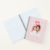 Personalized Fa La La La Pink Christmas Photo Notitieboek (Binnen)