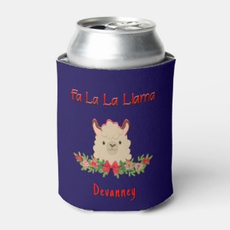 Personalized Fa La La Llama Christmas Blikjeskoeler