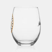 Personalized Fab Boo Lous Halloween Party Design Wijnglas Zonder Voet (Links)