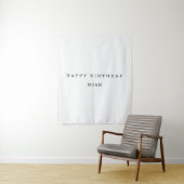 Personalized Fabric Birthday Banner Minimal Wandkleed (In situ)