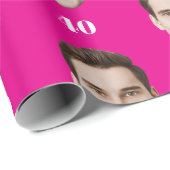 Personalized Face 10th 20th 30th 40 Birthday Party Cadeaupapier (Rol Hoek)