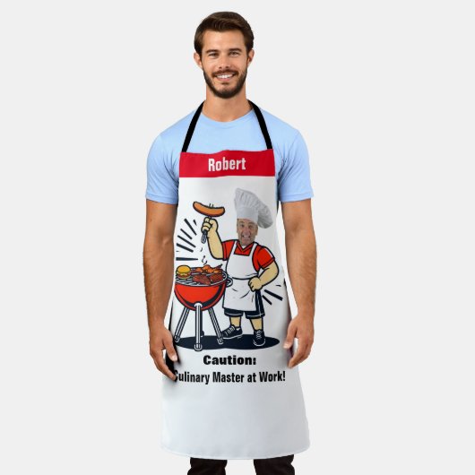 Personalized Face Photo Apron - Custom Gift! Schort (Gedragen)