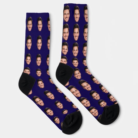 Personalized Face Photo Socks, Upload Your Picture Sokken (Rechts)