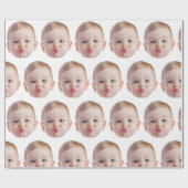 Personalized Face Print Custom Photo Gift  Cadeaupapier (Vlak)