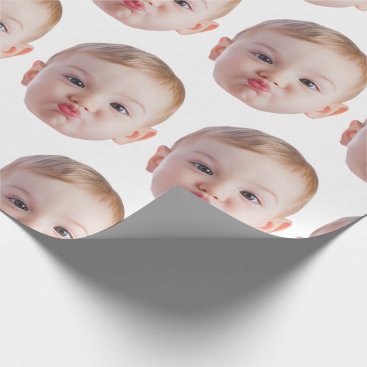 Personalized Face Print Custom Photo Gift Cadeaupapier (Hoek)