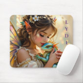 Personalized Fairy and Dragon Mystical Muismat (Met muis)