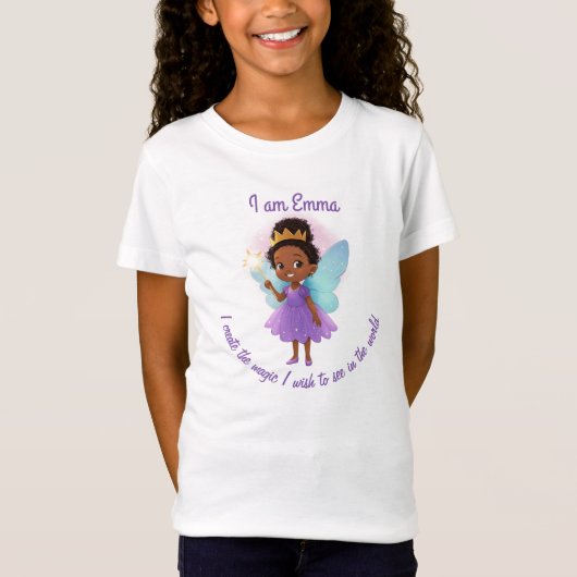Personalized Fairy Girl T-Shirt (Voorkant)