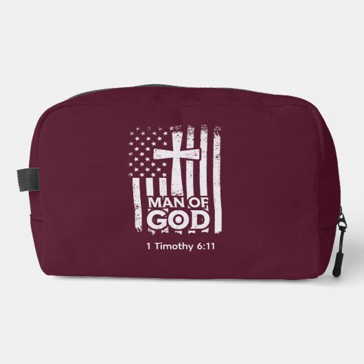 Personalized Faith-Based Man of God (1 Timothy 6:1 Toilettasje (Voorkant)