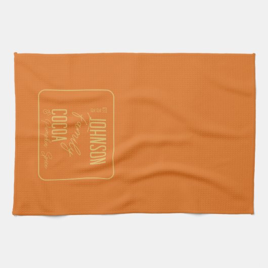 Personalized Fall Family Pumpkin Spice Theedoek (Horizontaal)