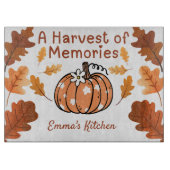 Personalized Fall Glass Cutting Board Snijplank (Voorkant)